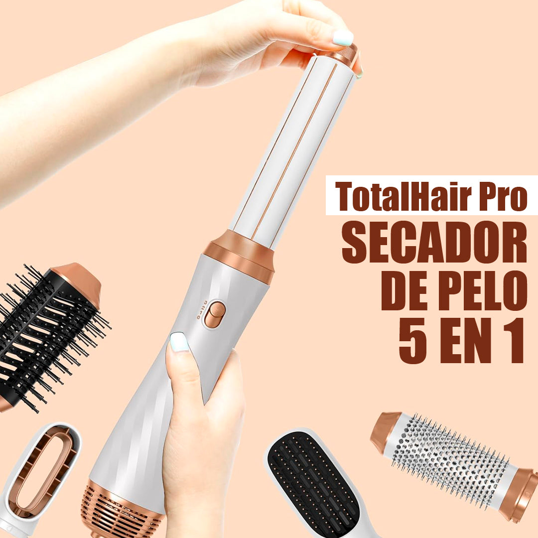 SECADOR DE PELO 5 EN 1 - RIZA, ALISA, PEINA Y DA VOLUMEN - TOTALHAIR PRO™