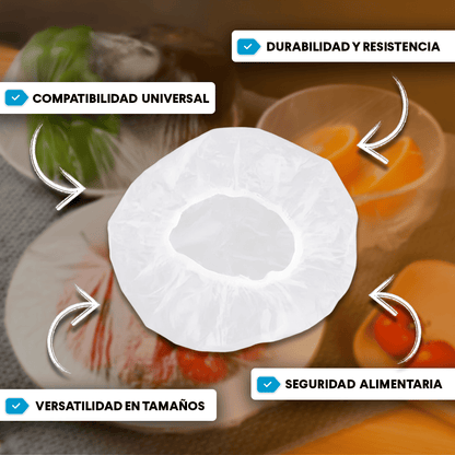 MEGA PACK - 200 BOLSAS ELÁSTICAS CUBRE ALIMENTOS + ENVÍO GRATIS