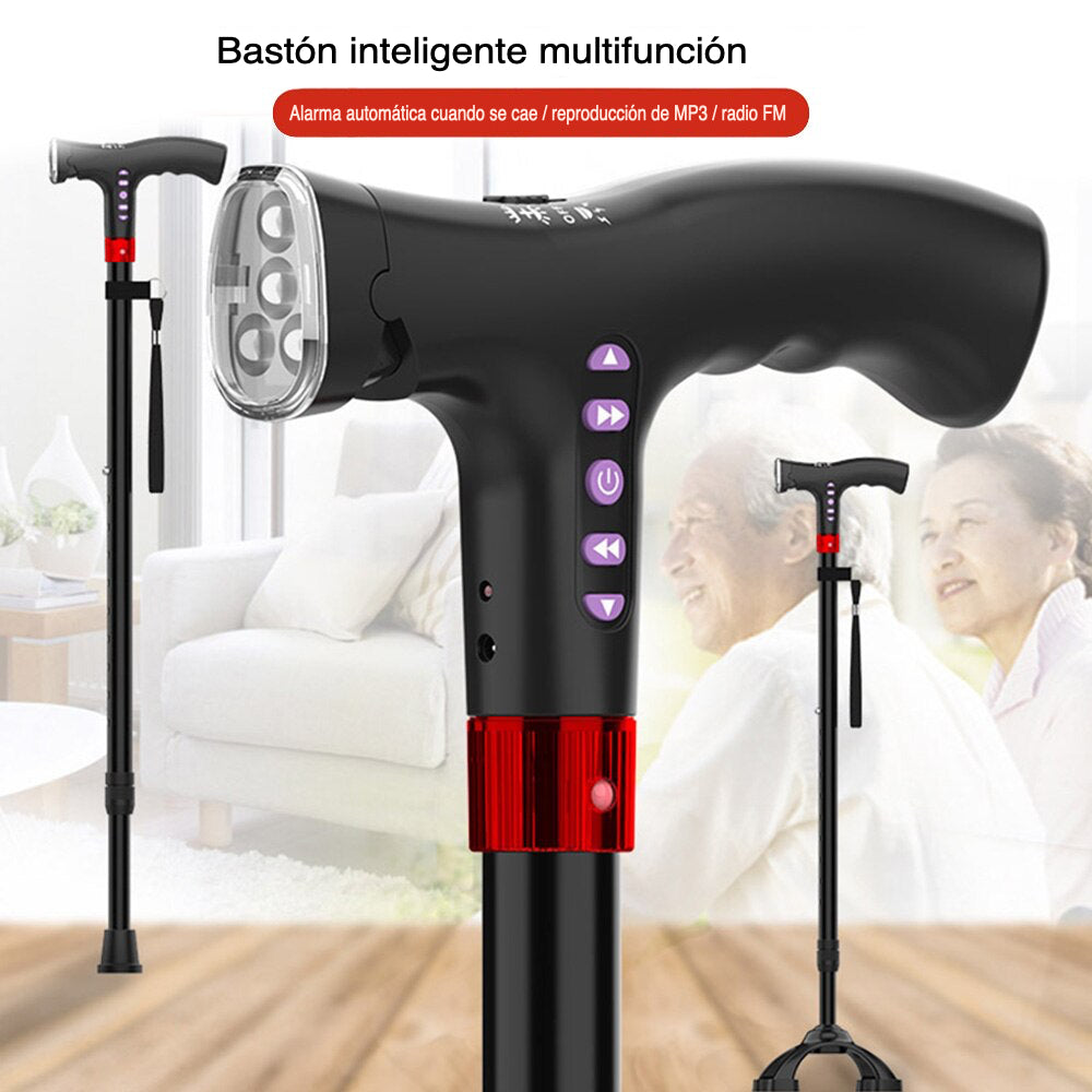 Bastón Ajustable C/Radio-Alarma-Luz Led - Step Walk