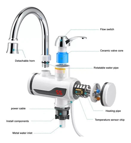AQUAHEAT PRO™ LLAVE GRIFO ELÉCTRICO CON CALENTADOR DE AGUA