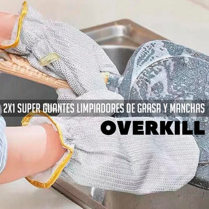 2X1 SUPER GUANTES LIMPIADORES DE GRASA Y MANCHAS -  OVERKILL™