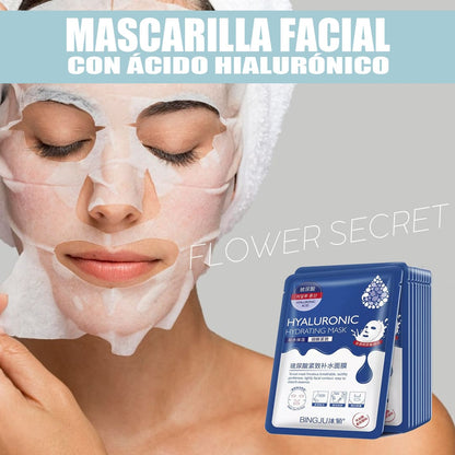 MASCARILLA FACIAL CON ÁCIDO HIALURÓNICO FLOWER SECRET