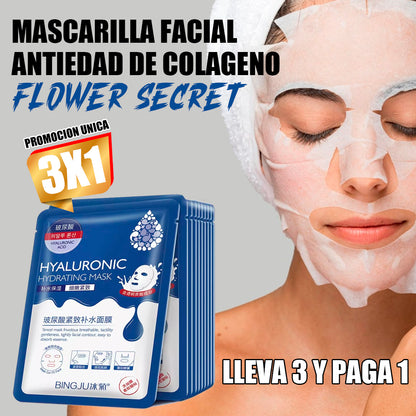 MASCARILLA FACIAL ANTI - EDAD 3×1 FLOWER SECRET