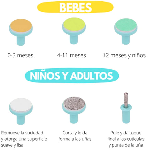 Limador de Uñas Eléctrico para Niños - Soft Baby