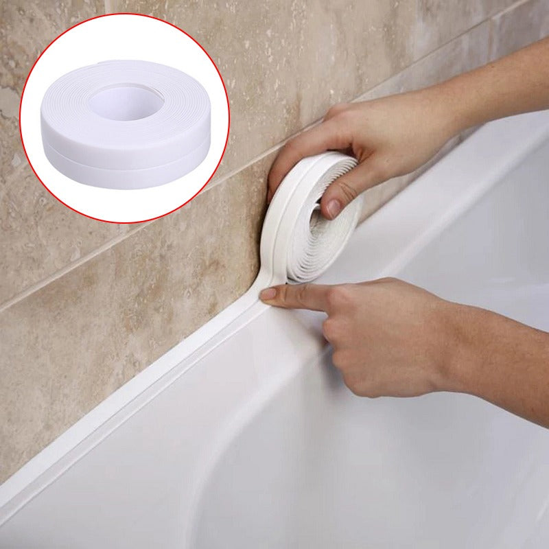 Masilla de PVC flexible tira de cinta autoadhesiva para baño cocina de  sellado de pared - China Resistente al agua moho la prueba de la cinta, cinta  adhesiva de PVC resistente al