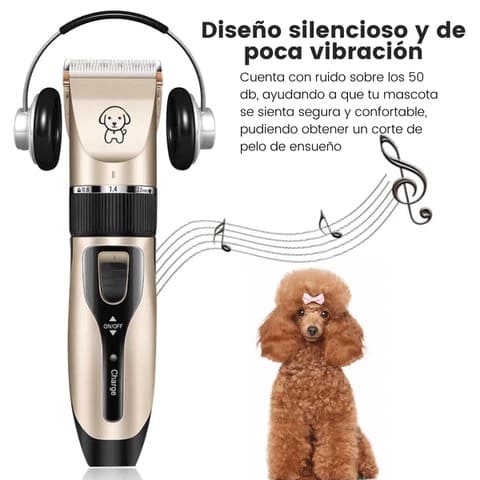 Kit Completo de Máquina Cortapelos para Mascotas con Accesorios Versátiles