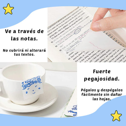 Sticky Notes - adhesivos transparentes Pack de 3 x 50 hojas