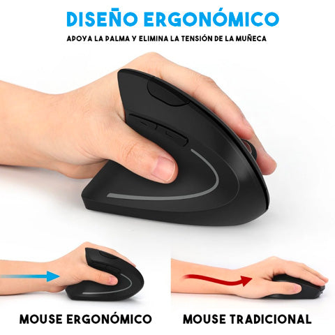 Mouse Ergonómico y Confortable - Mouse Lunar