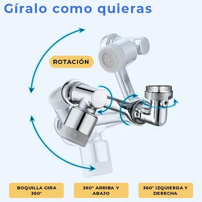 Llave Giratoria Universal Para Baño o Cocina 1080° -  Tap 1080